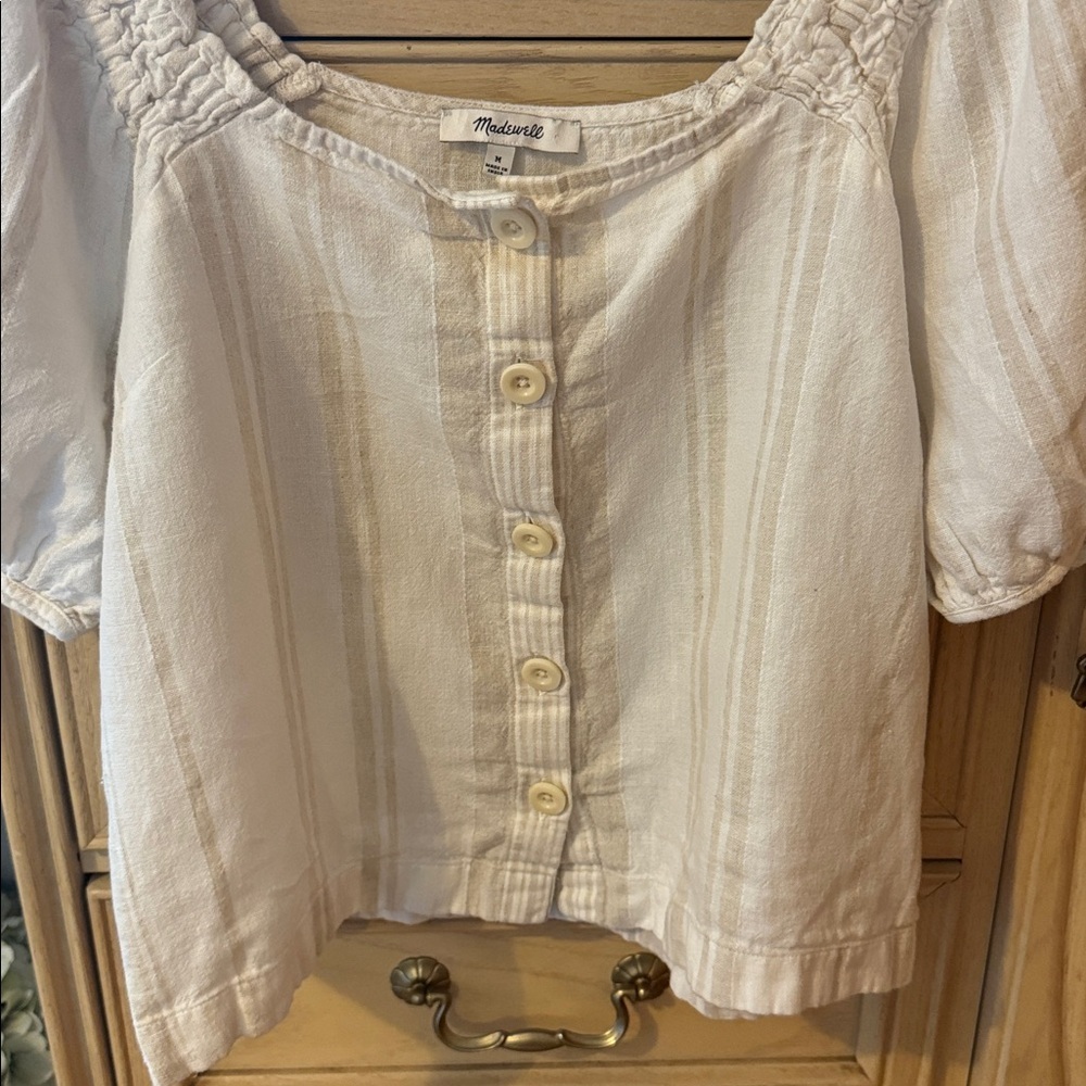 Madewell Stripe Blouse - Picture 5 of 9
